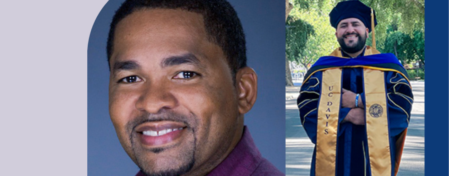 Represent in science: SF BUILD celebrates first alumni PhD and former co-director turned Dean. Photos of: Teaster Baird, Jr., PhD, (left) and Juan Castillo, PhD (right).